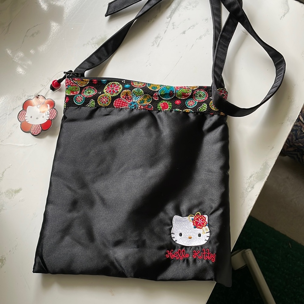 Vintage Sanrio Hello Kitty black crossbody bag - 2000